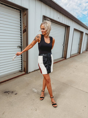 Esmond Studded Faux Leather Skirt - The Rack Boutique ⚡️