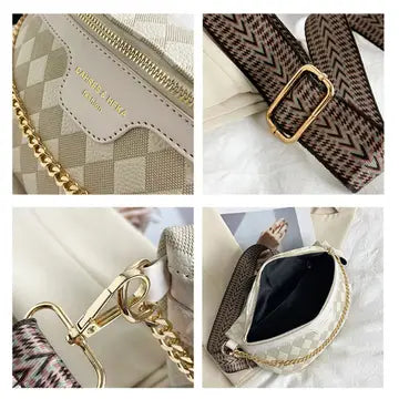 Adira Checkered Crossbody Chest Bag