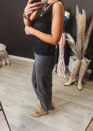 Floral Jaquard Sweater Tank - The Rack Boutique ⚡️