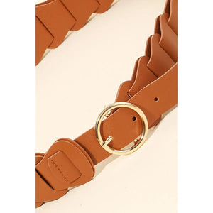 Georgia Faux Leather Braided Belt - The Rack Boutique ⚡️