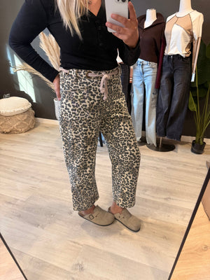 Gigi Braided Waist Belt Leopard Print Pants Size XL - The Rack Boutique ⚡️