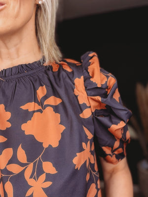 Girls Day Floral Puff Sleeve Top - The Rack Boutique ⚡️