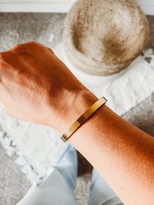 Gold Ticket Bangle - The Rack Boutique ⚡️