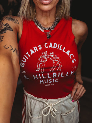 Guitars Cadillacs Hillbilly Music Tank - The Rack Boutique ⚡️