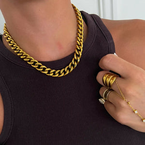 Hannah Chunky Gold Chain Necklace - The Rack Boutique ⚡️