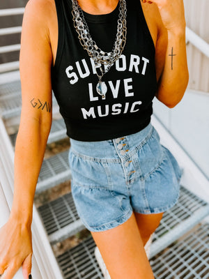 Hannah High Waist Flare Shorts - The Rack Boutique ⚡️