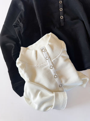 Harlem Oversized Snap Button Pullover - The Rack Boutique ⚡️