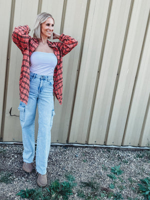 Hattie Cargo Dad Jeans - The Rack Boutique ⚡️