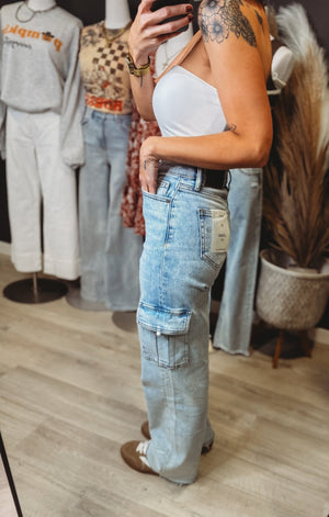 Hattie Cargo Dad Jeans - The Rack Boutique ⚡️