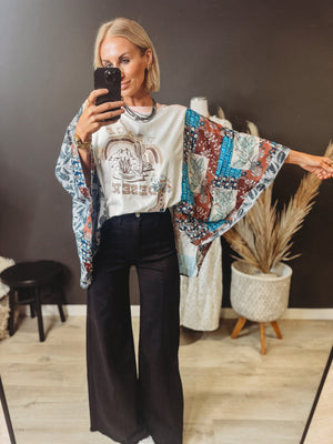 Hayden Asymmetric Patchwork Sleeve Top - The Rack Boutique ⚡️