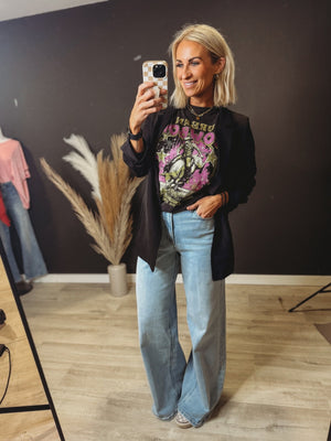 Hudson Ruched Sleeve Blazer [ Black ] - The Rack Boutique ⚡️