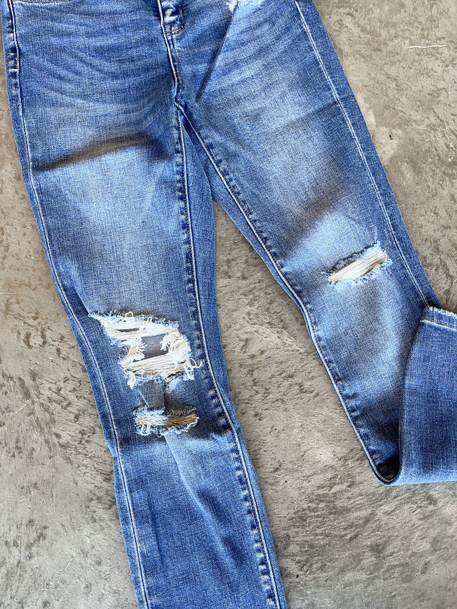 Mallory Mid To High Rise Mica Denim