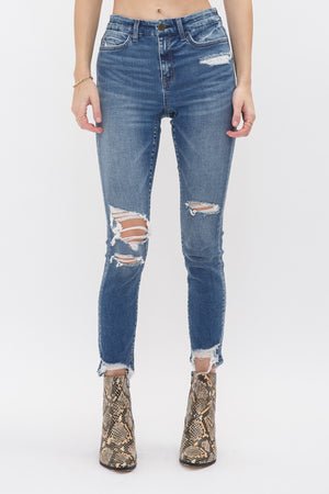 Mallory Mid To High Rise Mica Denim