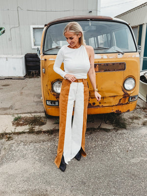 Jane Colorblock Wide Leg Denim - The Rack Boutique ⚡️