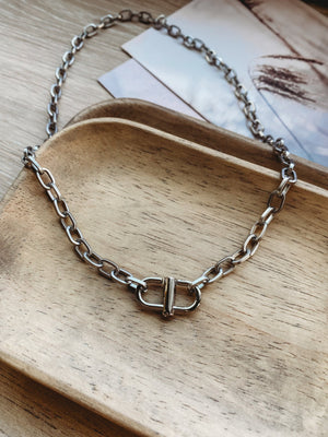 Jane Paperclip Chain Necklace [ 2 colors ] - The Rack Boutique ⚡️