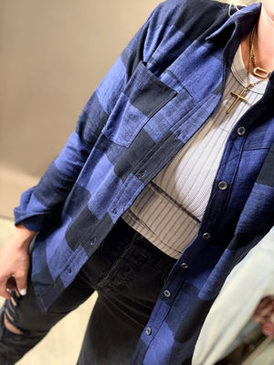 Jansee Relaxed Button - Up Flannel - The Rack Boutique ⚡️