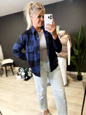 Jansee Relaxed Button - Up Flannel - The Rack Boutique ⚡️