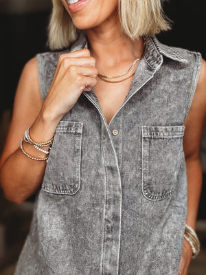 Jaren Acid Wash Dress [ large ] - The Rack Boutique ⚡️