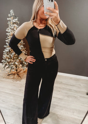 Jase Colorblock Exposed Seam Long Sleeve - The Rack Boutique ⚡️