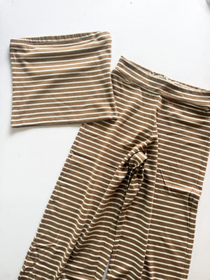 Jayda Striped Tube Top Lounge Set - The Rack Boutique ⚡️