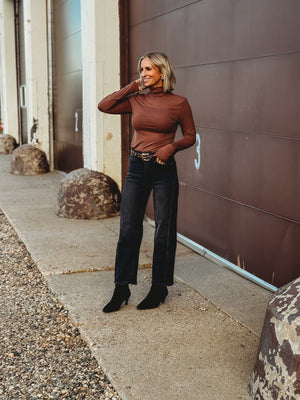 Joia Mock Neck Long Sleeve Top - The Rack Boutique ⚡️