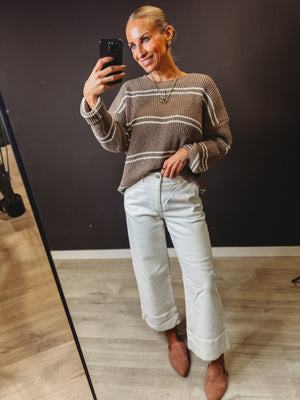 Jori Double Striped Sweater - The Rack Boutique ⚡️