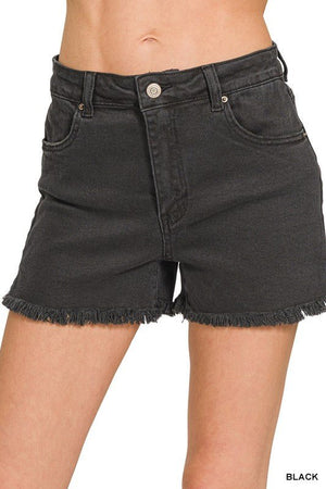 Kalen Denim Shorts [ black or pink ] - The Rack Boutique ⚡️