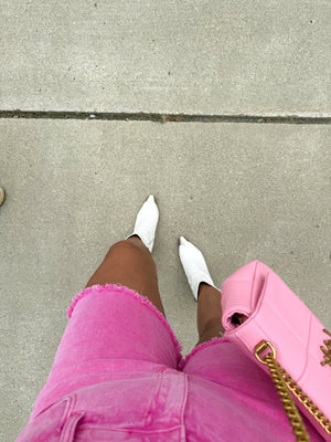 Kalen Denim Shorts [ black or pink ] - The Rack Boutique ⚡️