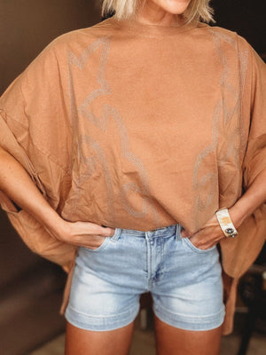 Kennedy Oversized Stitched Top [ small ] - The Rack Boutique ⚡️