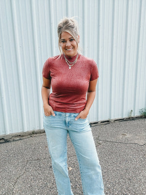 Lana Burgundy Leather Top - The Rack Boutique ⚡️