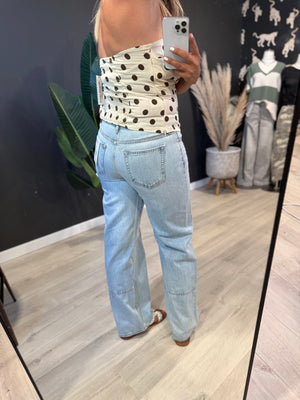Landin Light Wash Dad Jeans [ size up 1 or 2 ] - The Rack Boutique ⚡️