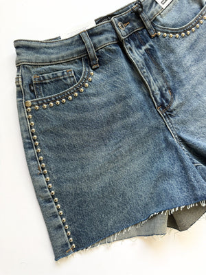 Layla Studded Judy Blue Denim Shorts - The Rack Boutique ⚡️