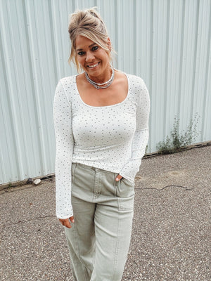 Lela Polka Dot Long Sleeve - The Rack Boutique ⚡️