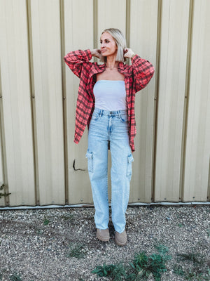 Lelia Plaid Button Down [ large ] - The Rack Boutique ⚡️
