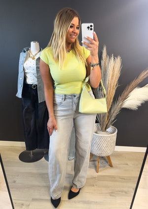 Lemon Lime Crinkled Top - The Rack Boutique ⚡️