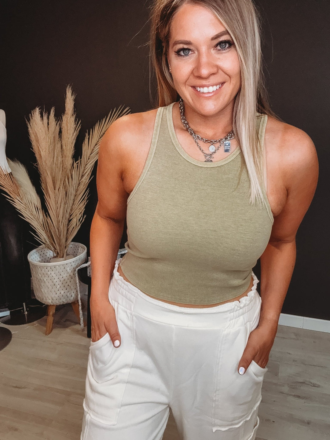 Lentha Ribbed Tank - The Rack Boutique ⚡️