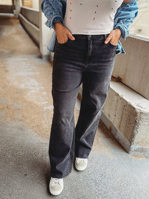 Logan Dark Grey Hidden Denim - The Rack Boutique ⚡️