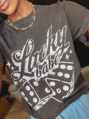 Lucky Babe Graphic Tee - The Rack Boutique ⚡️