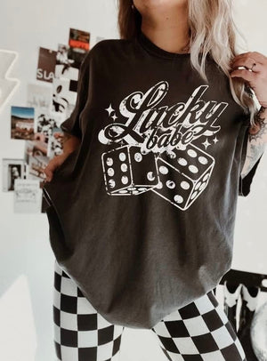 Lucky Babe Graphic Tee - The Rack Boutique ⚡️