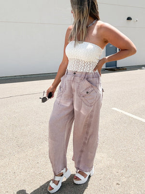 Macy Mauve Cargo Pants - The Rack Boutique ⚡️