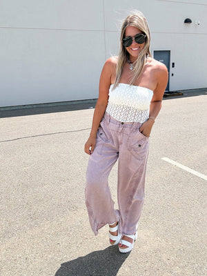 Macy Mauve Cargo Pants - The Rack Boutique ⚡️