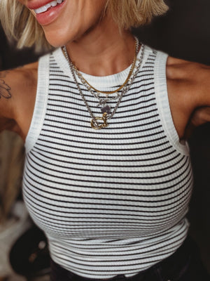 Maisie Striped Tank Top - The Rack Boutique ⚡️