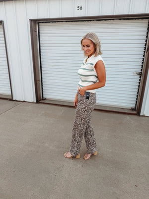 Maive Striped Collar Top - The Rack Boutique ⚡️