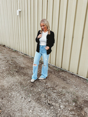 Mia Ribbed Long Sleeve Top [ small ] - The Rack Boutique ⚡️