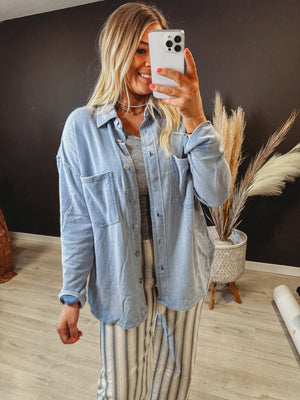 Micah Super Soft Button Up - The Rack Boutique ⚡️