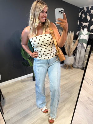 Milo Polka Dot Tube Top - The Rack Boutique ⚡️