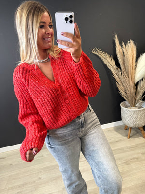 Neo Red Confetti Sweater - The Rack Boutique ⚡️