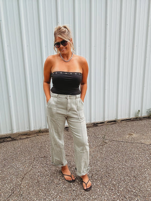 Olive Utility Pants - The Rack Boutique ⚡️