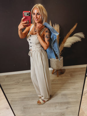 Pinstripe Button Vest & Pants Set [ 2 colors ] - The Rack Boutique ⚡️