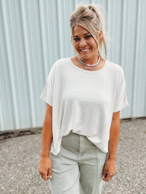 Ribbed Knit Sand Top - The Rack Boutique ⚡️